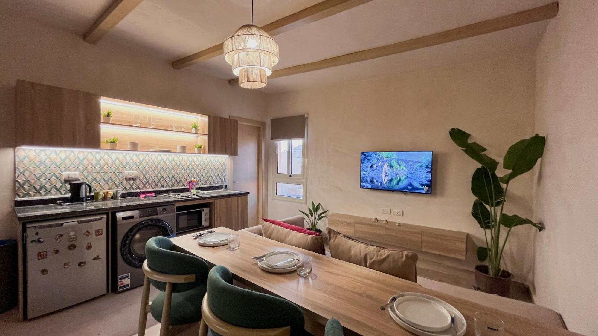 Boho Getaway With Pyramids View & Jacuzzi Daire Giza Dış mekan fotoğraf