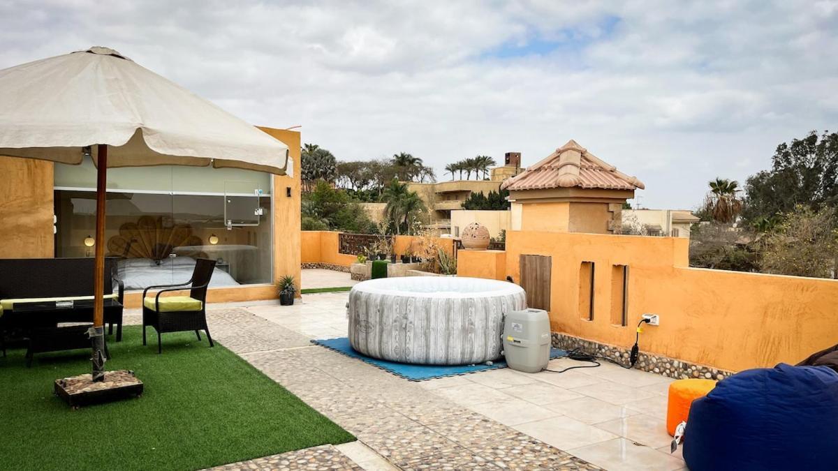 Boho Getaway With Pyramids View & Jacuzzi Daire Giza Dış mekan fotoğraf